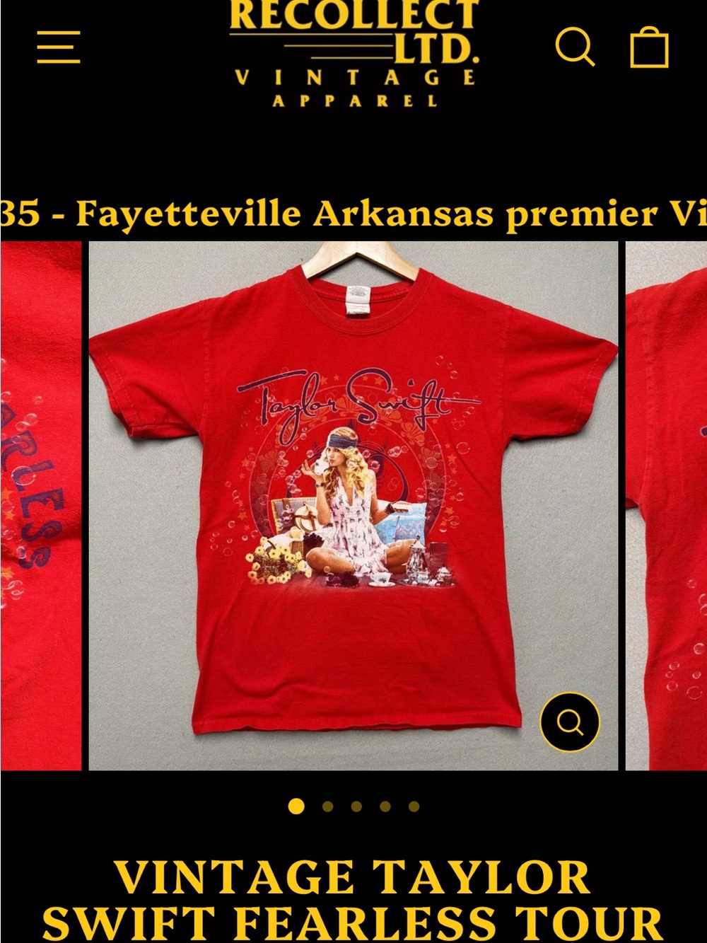 Taylor Swift Red Graphic Kids Short Sleeve Tee